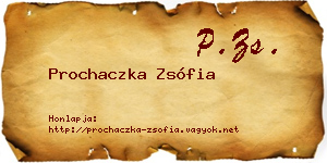 Prochaczka Zsófia névjegykártya